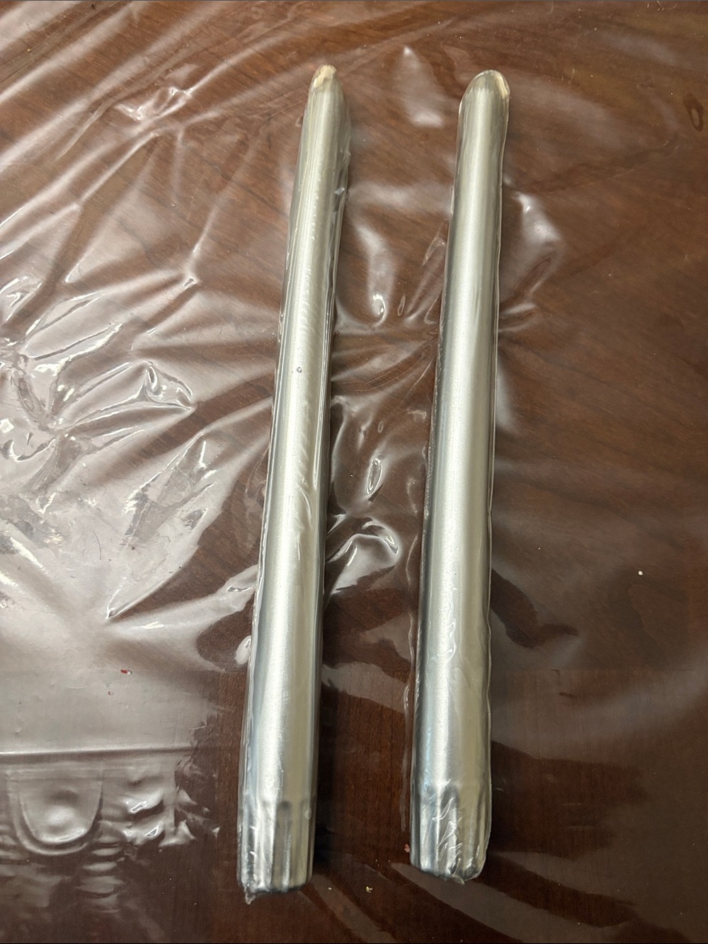 Set of Silver Taper Candles – Decorative Dining Tapers